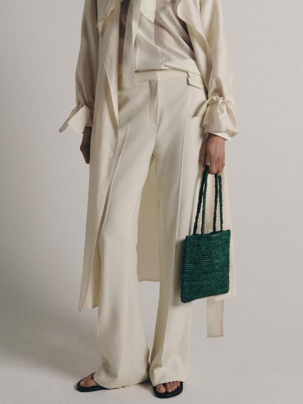 RAFFIA MINI SHOPPER BAG